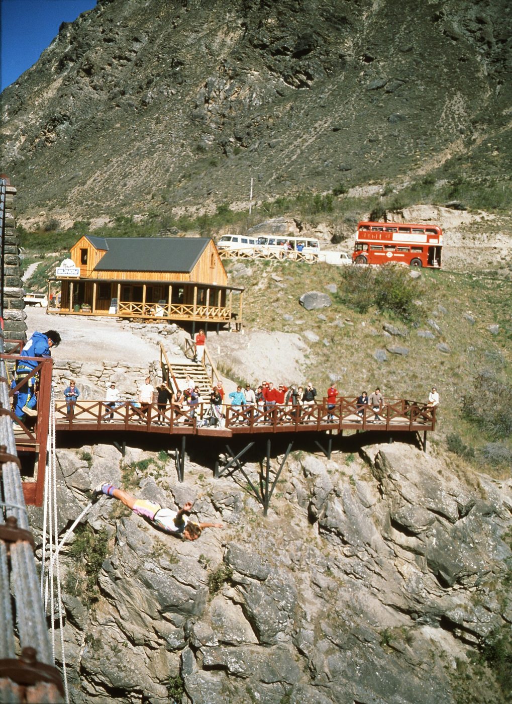 Bungy jumping from the Kawarau Bridge near Queenstown