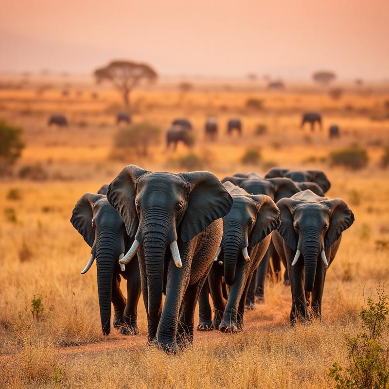 Elephant safari in Hwange National Park